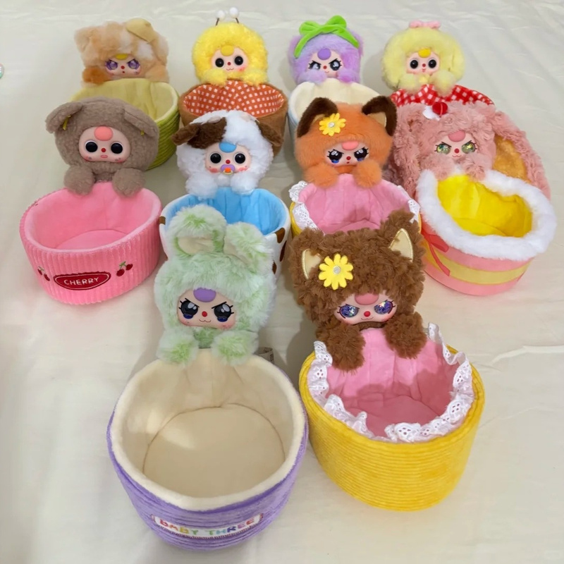 Baby Products Gift Baskets - ตะกร้าเก็บของ Original Baby Three ตุ๊กตาไวนิล กล่องสุ่ม