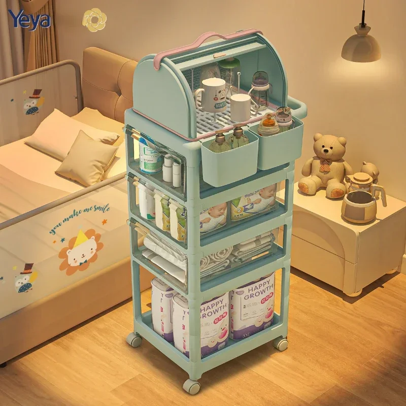 Baby Products Eco Friendly - รถเข็นตะกร้าเก็บของอเนกประสงค์แบบชั้นเก็บของสำหรับของมาใหม่จัดระเบียบของใช้จำเป็นสำหรับทารกแรกเกิดรถเข็นแบบเรียบง่าย