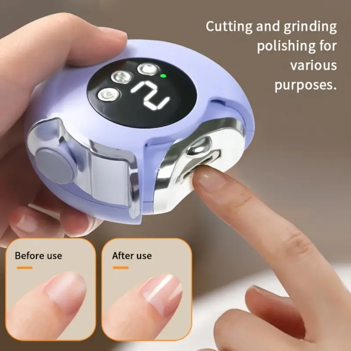 Baby Nail Trimmer Electric - เครื่องตัดเล็บไฟฟ้า 3 in 1 สำหรับเด็กและผู้ใหญ่ เครื่องตัดเล็บอัตโนมัติพร้อมไฟ