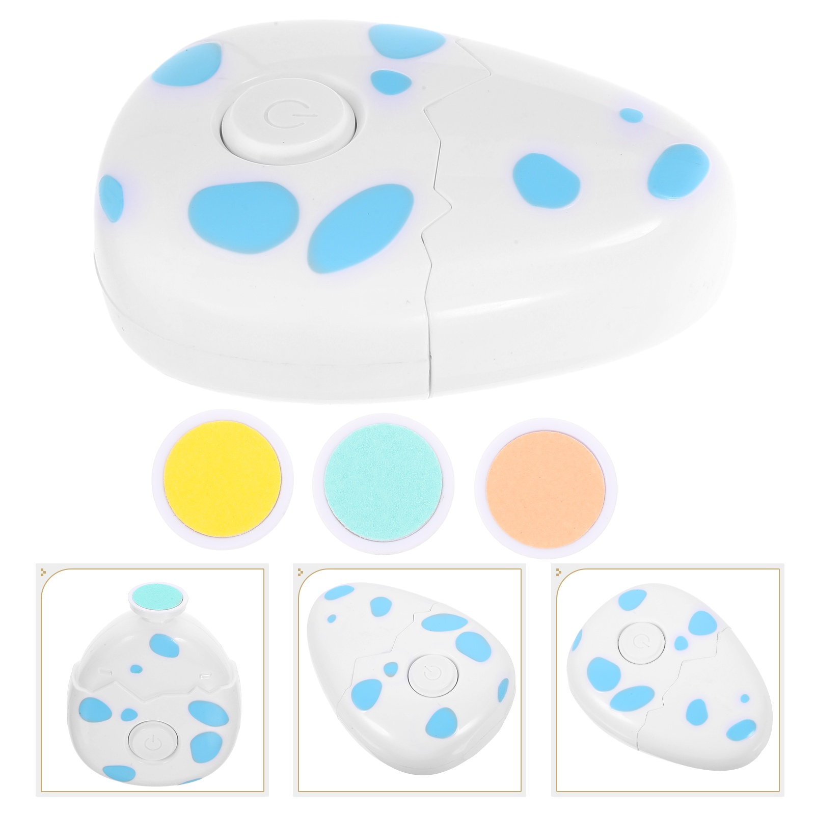 Baby Nail Trimmer Electric - เครื่องตัดเล็บไฟฟ้าสำหรับเด็ก ดีไซน์รูปไข่น่ารัก เครื่องขัดเล็บสำหรับทารกแรกเกิด เด็กเล็ก ชุดดูแลเล็บ