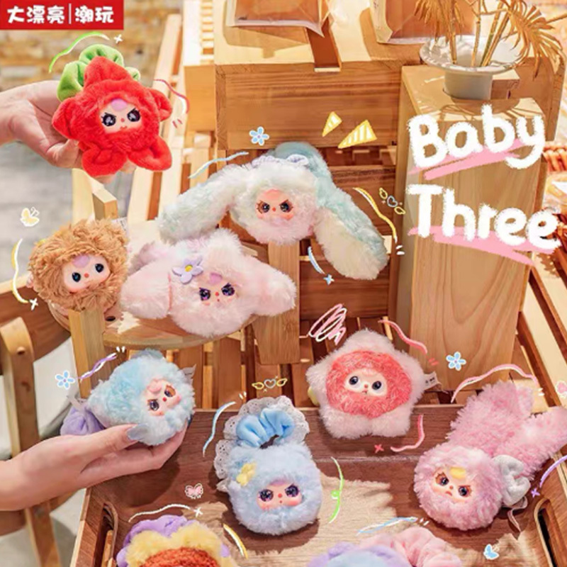 Baby Products Hair - กล่องสุ่มของเล่นเครื่องประดับผมน่ารัก ชุดยางรัดผมรูปดอกไม้สามดอก ที่คาดผม ของขวัญสุดเซอร์ไพรส์