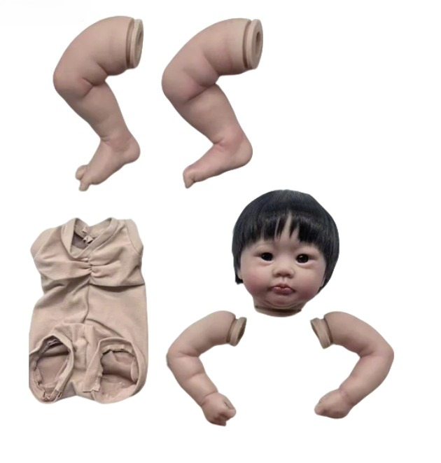 Baby Products Hair - ทารกแรกเกิดตุ๊กตา Lali ชุดเหมือนจริงประกอบ DIY ทาสีแล้วตุ๊กตาชิ้นส่วนที่มีรากมือ-ผม